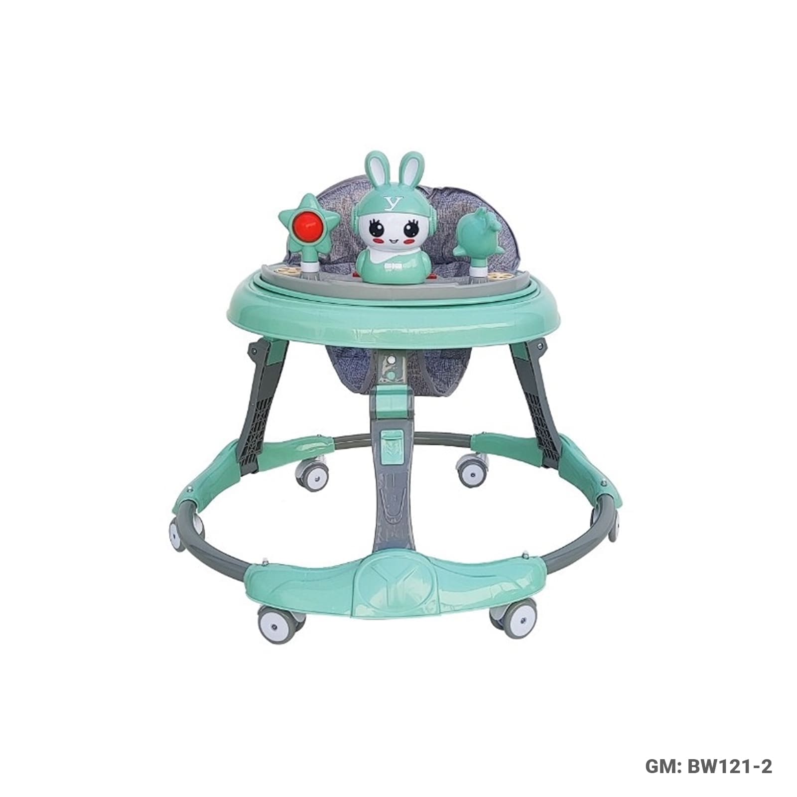 Foldable Baby Plastic Walker with Activity Toy Tray – Suitable Age 7–15 Months (BW121-2)