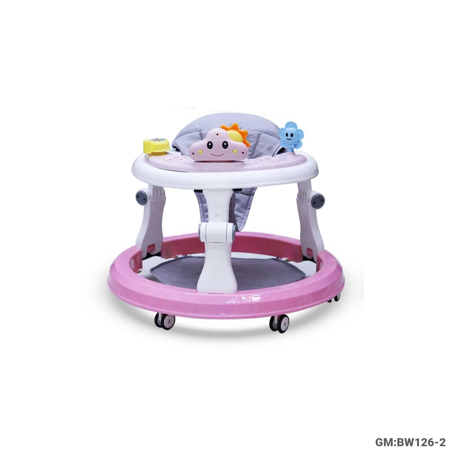Foldable Baby Plastic Walker with Toy Tray (BW126-2)