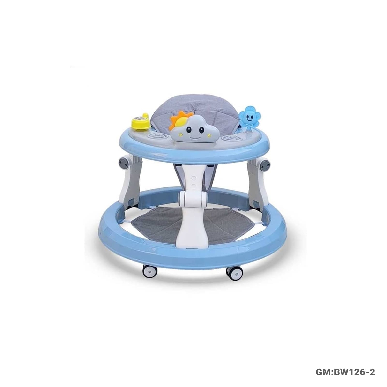 Foldable Baby Plastic Walker with Toy Tray (BW126-2)