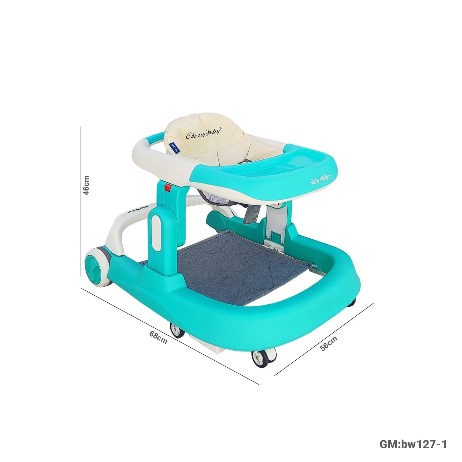 Adjustable Baby Plastic Walker with Activity Tray (BW127-1)