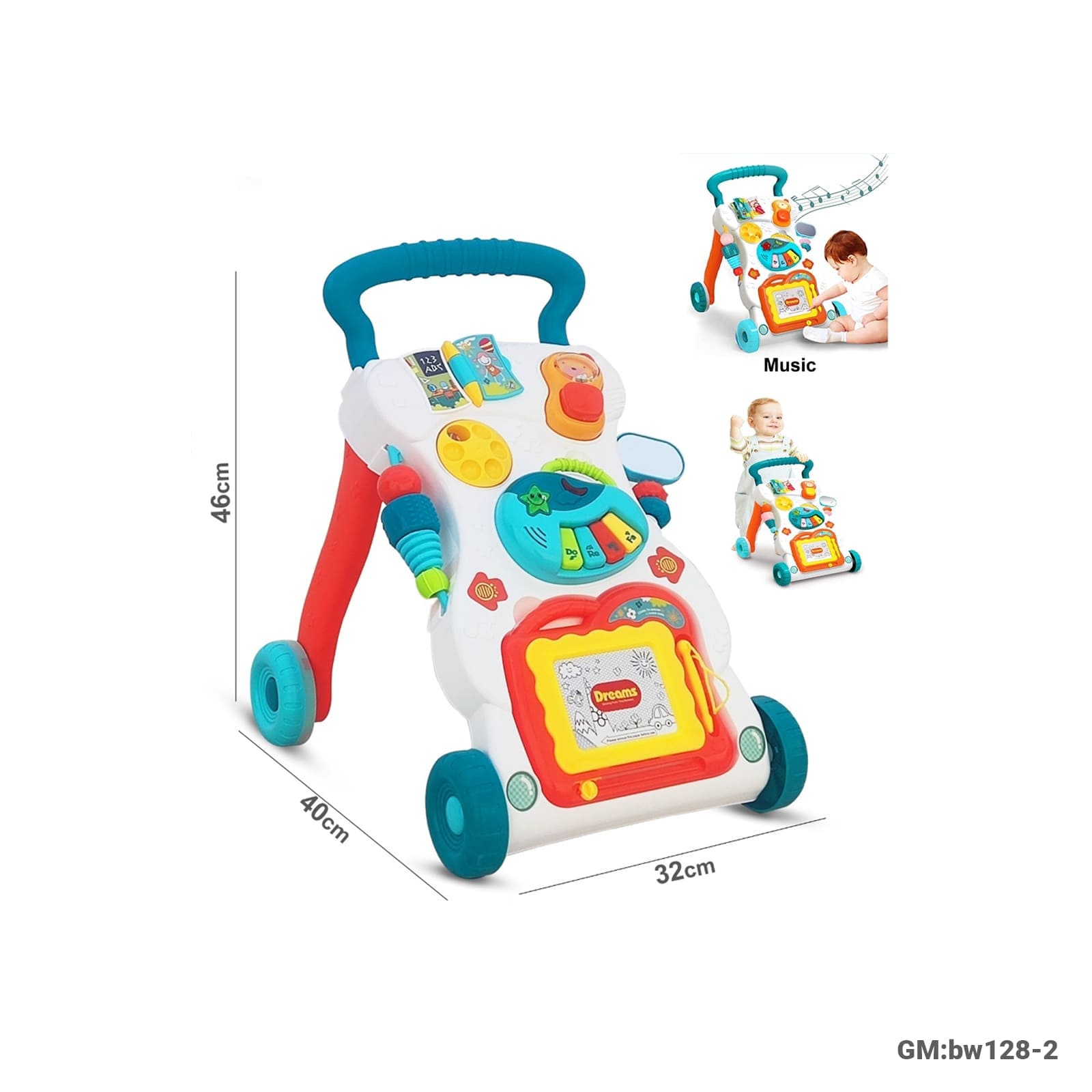 Baby Push & Pull Learning Walker with Activity Panel (BW128-2)