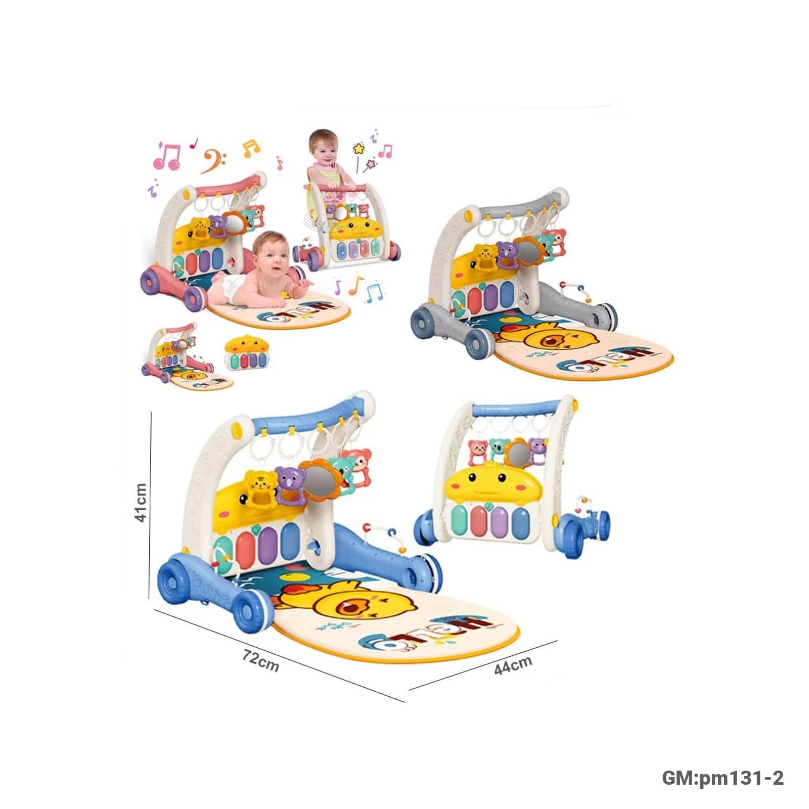 multi-functional 2in1 baby play mat & walker with piano"pm131-2"