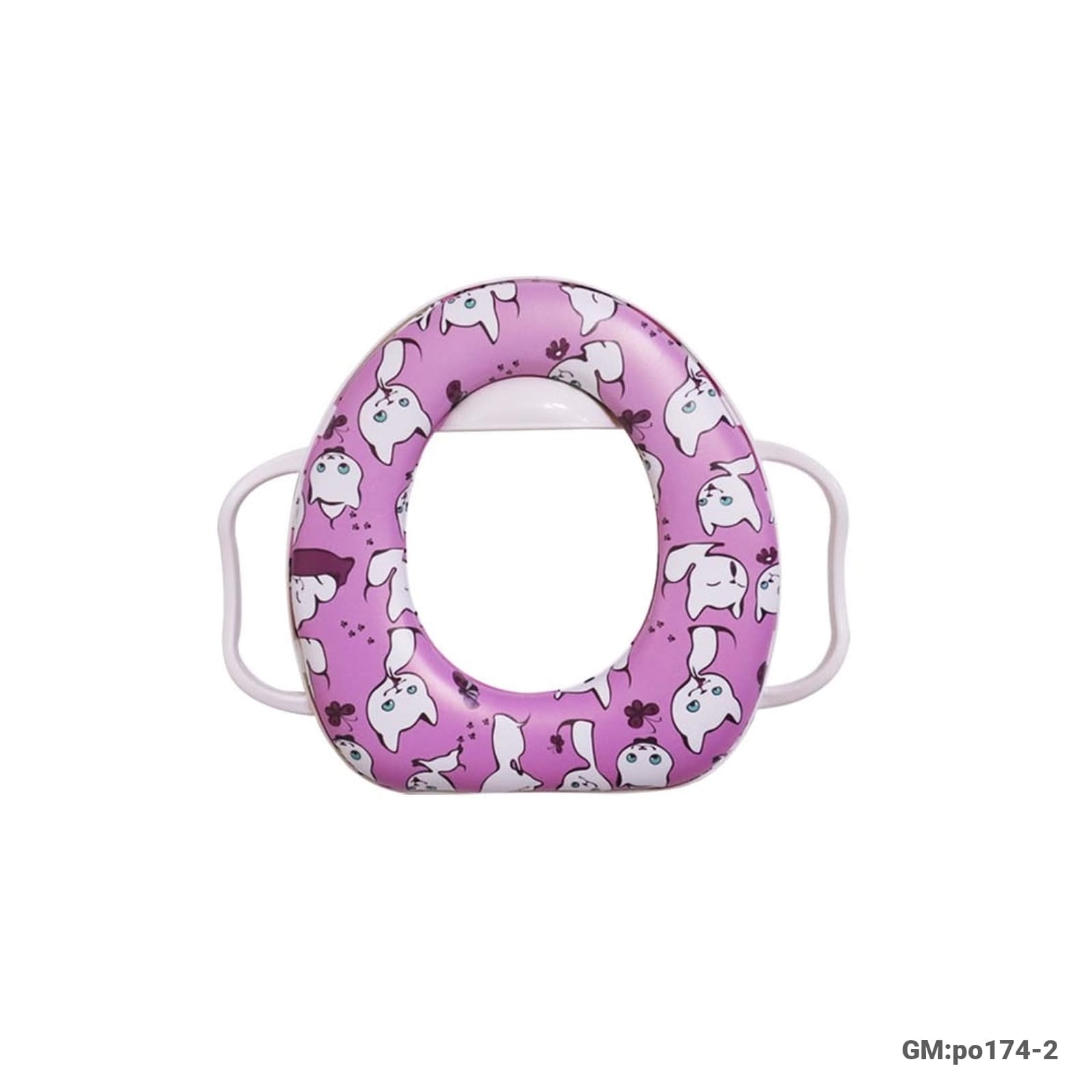 Baby Toilet Seat Adapter with Side Handles, Easy-Clean Training Ring (po174-2)