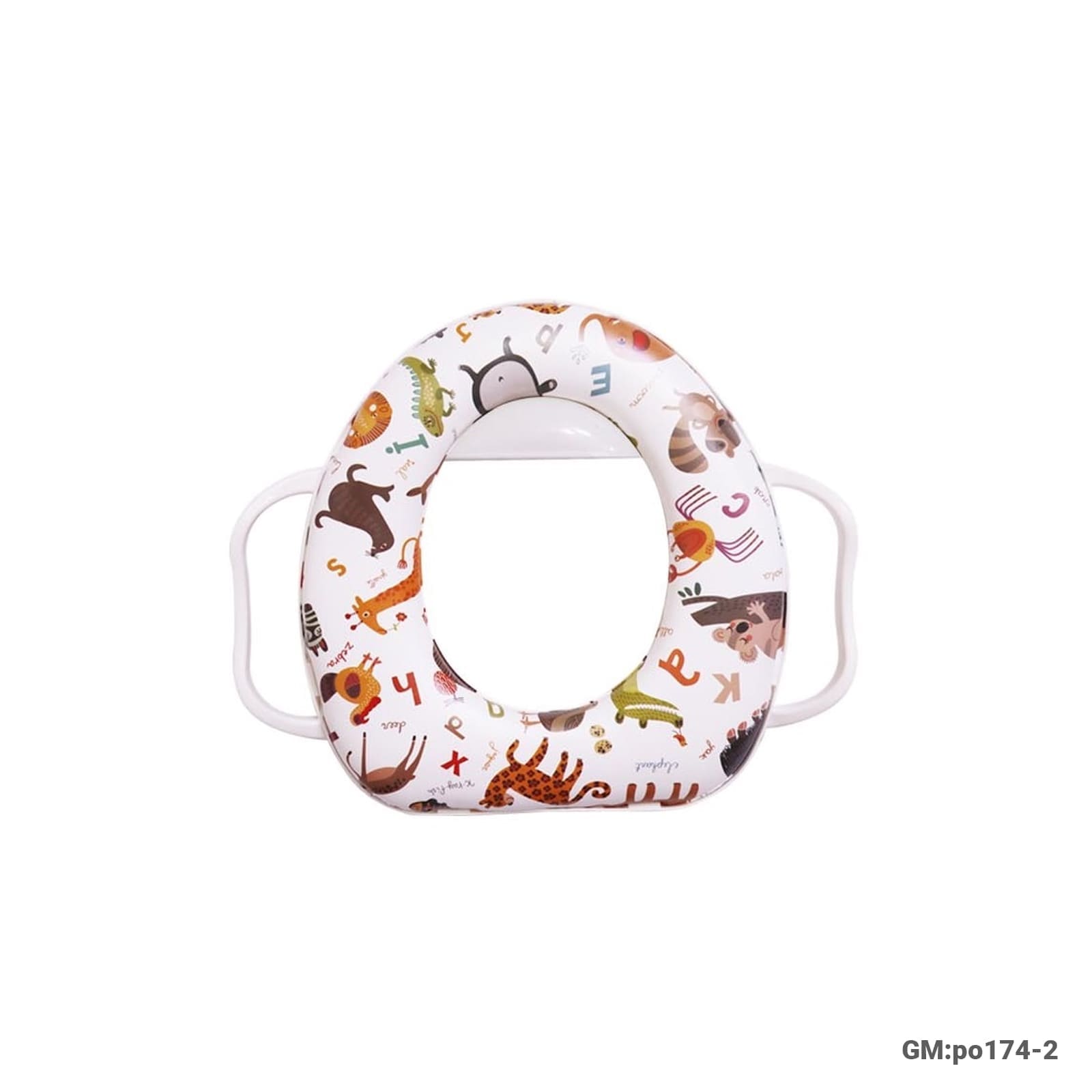 Baby Toilet Seat Adapter with Side Handles, Easy-Clean Training Ring (po174-2)