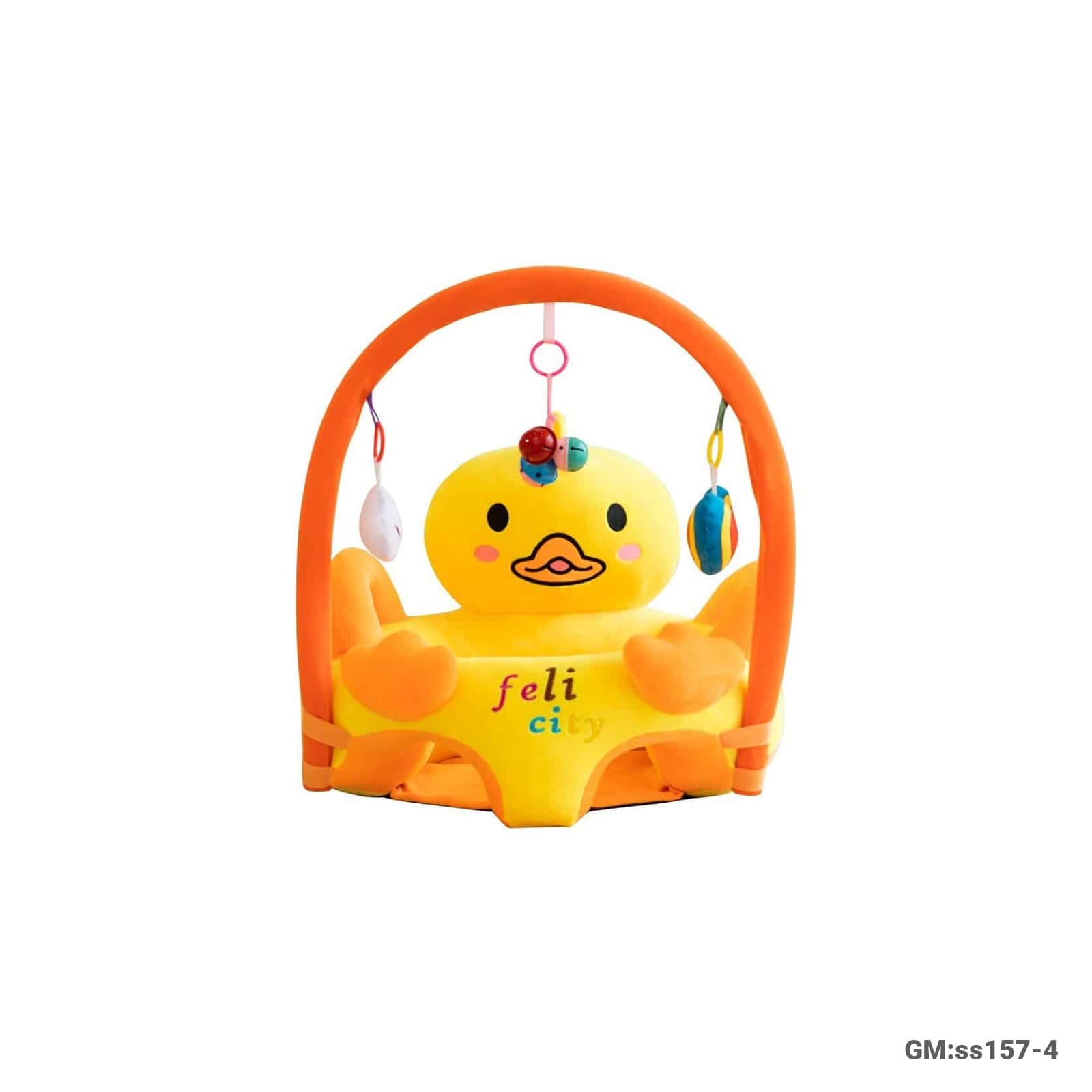 Baby Sitting Support Sofa Seat with Activity Toy Arch – Soft Interactive Infant Seat (ss157-4)