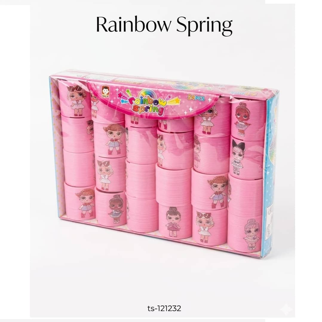 Pink Rainbow Spring Toy Set