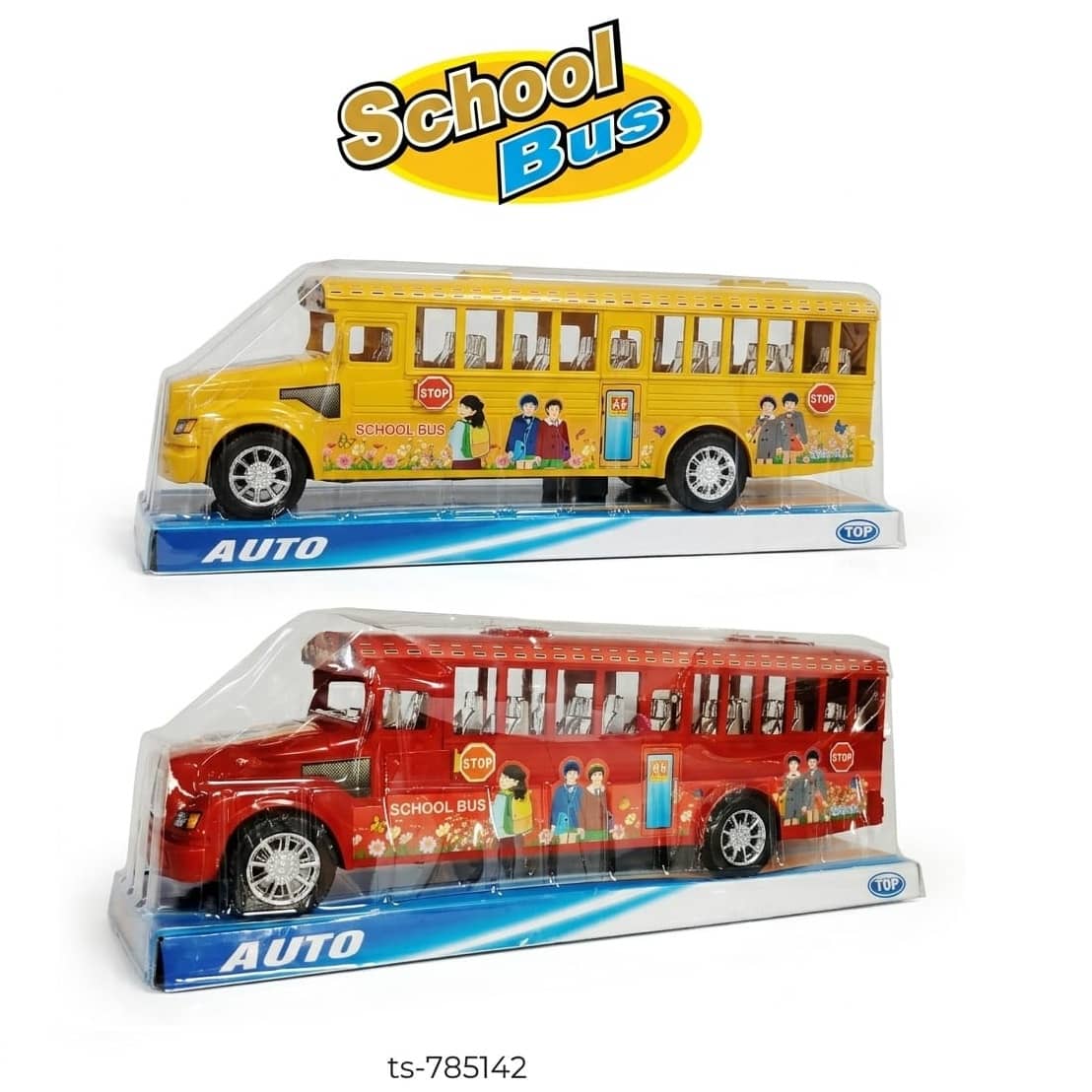 Classic School Bus Toy – Durable Friction Powered Vehicle for Kids