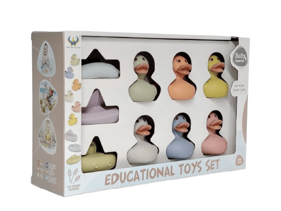 Eco-Friendly Mold-Free Bath Toy Set – 9-Piece Educational Water Toys for Babies