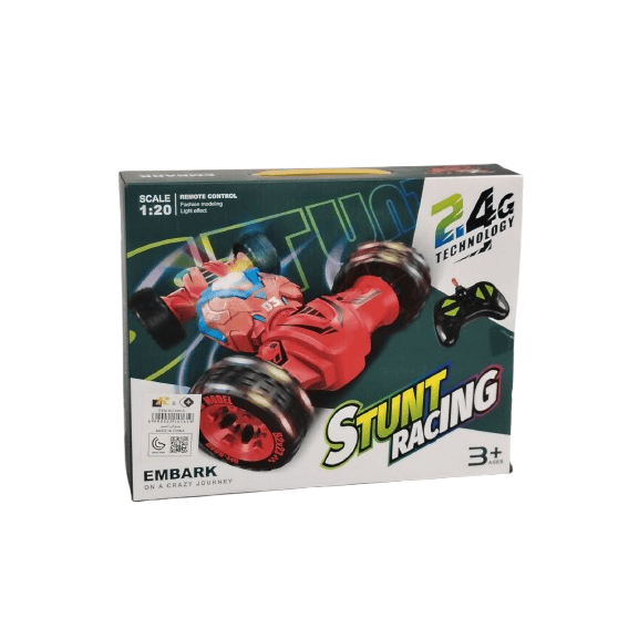 1:20 Scale RC Stunt Racing Car – 2.4G High-Speed 360° Rotating Vehicle with Light Effects
