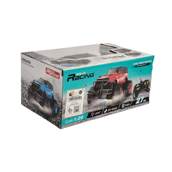 1:20 Scale Wild Racing RC Off-Road Jeep – 27MHz High-Speed Remote Control Truck with Lights