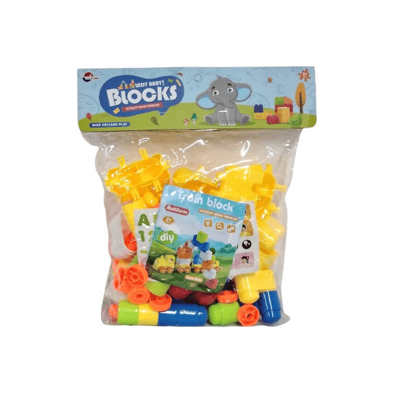 Lady Baby! Educational DIY Building Blocks Set – Colorful Train & Tower Stacking Kit