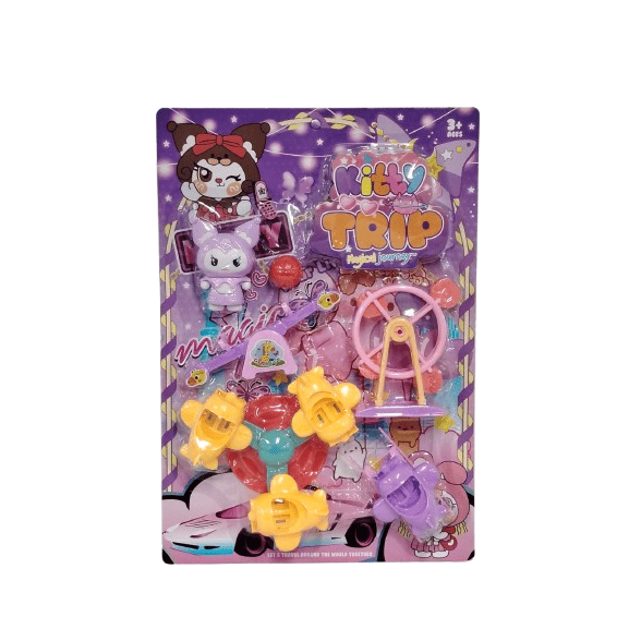 Kitty Trip Magical Journey Playset – Amusement Park Theme with Ferris Wheel and Accessories