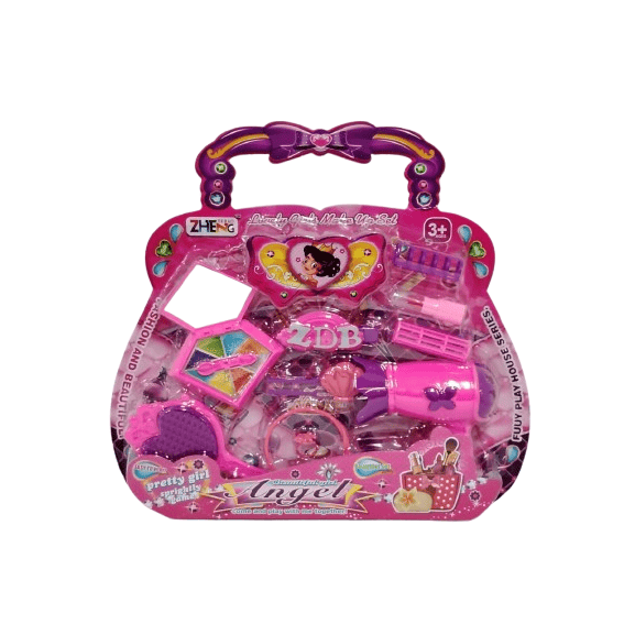 Angel Pretty Girl Make-Up & Hair Styling Set – Carry-Along Beauty Purse for Kids