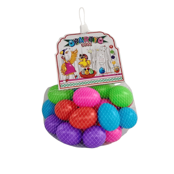 Party Eggs Rainbow Set – 20+ Piece Colorful Decorative & Play Eggs in Mesh Bag