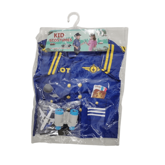 Little Pilot Career Costume Set – 5+ Piece Dress-Up Kit with Uniform & Flight Accessories