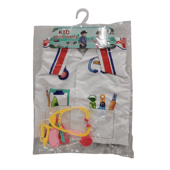 Little Doctor Career Costume Set – 6+ Piece Dress-Up Kit with Lab Coat & Medical Tools