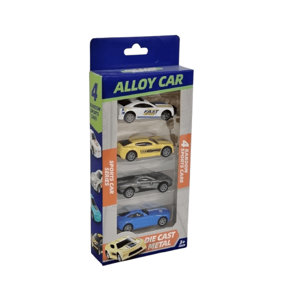Alloy Car Sports Series – 4-Pack Premium Die-Cast Metal Racing Cars Set