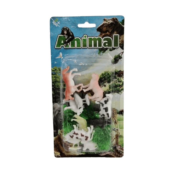 Animal World Discovery Set – Multi-Piece Safari & Farm Animal Figurines with Nature Decor