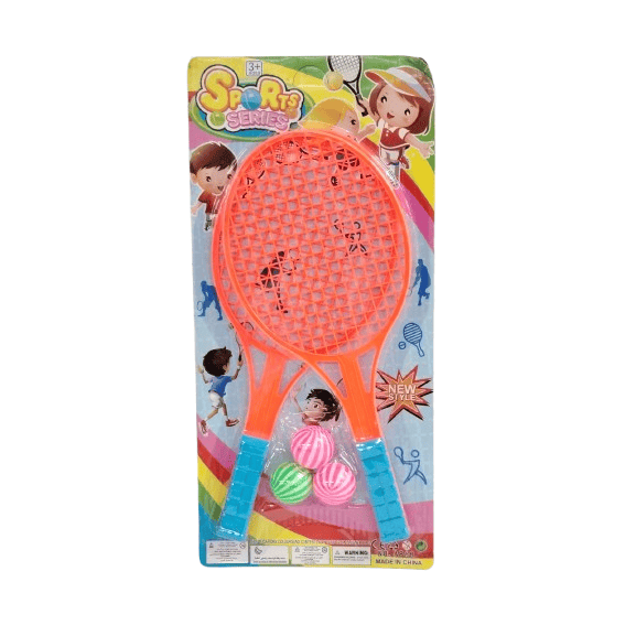 Kids Pro Sports Tennis Set – 2 Lightweight Rackets with 3 Colorful Balls for Indoor & Outdoor Play