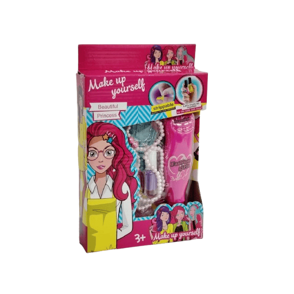 Beautiful Princess Nail Art & Style Set – Peel-Off Polish with Toy Air Dryer & Accessories