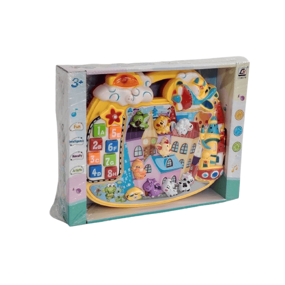 2-in-1 Baby Learning & Music Board – Interactive Alphabet, Numbers, and Animal Sound Toy