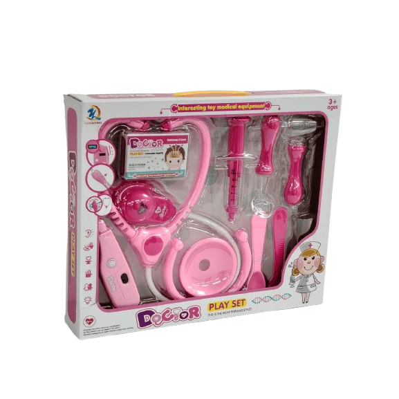 Little Doctor Medical Play Set – 10+ Piece Interactive Pink Healthcare Kit for Kids