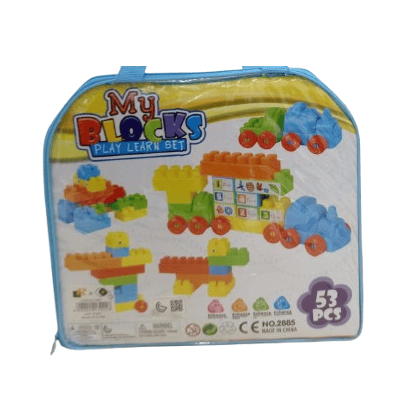 My Blocks 53-Piece Play & Learn Building Set – Educational Alphabet & Number Construction Kit for Toddlers