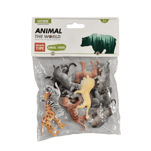 UCOK Wildlife Animal Model Set – Realistic Jungle & Safari Figures for Educational Play