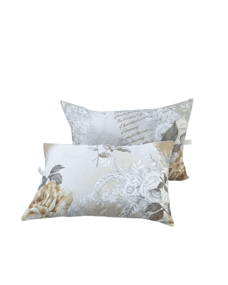 Polyester Fabric Floral Design Pillow – Soft Filled Decorative Pillow for Home and Bedroom Use (za-406-18)