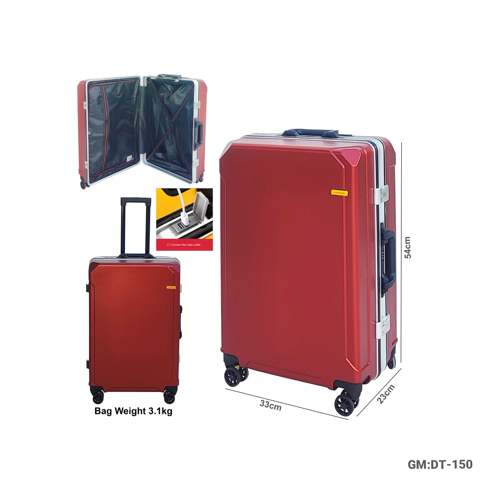 Size20 Rolling Luggage Trolley Suitcases "DT-150"