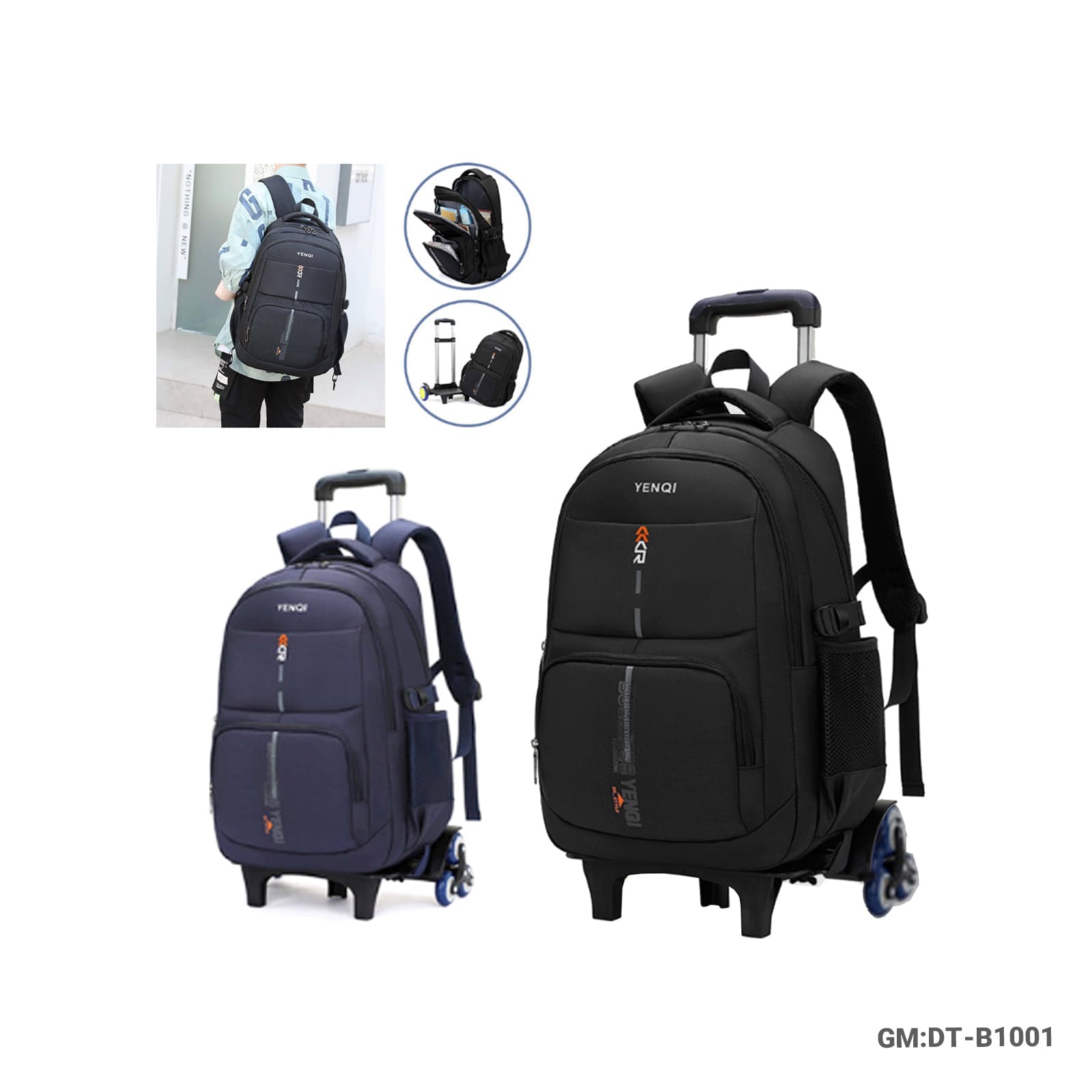 Students Trolley School Backpack Bag "DT-B1001"