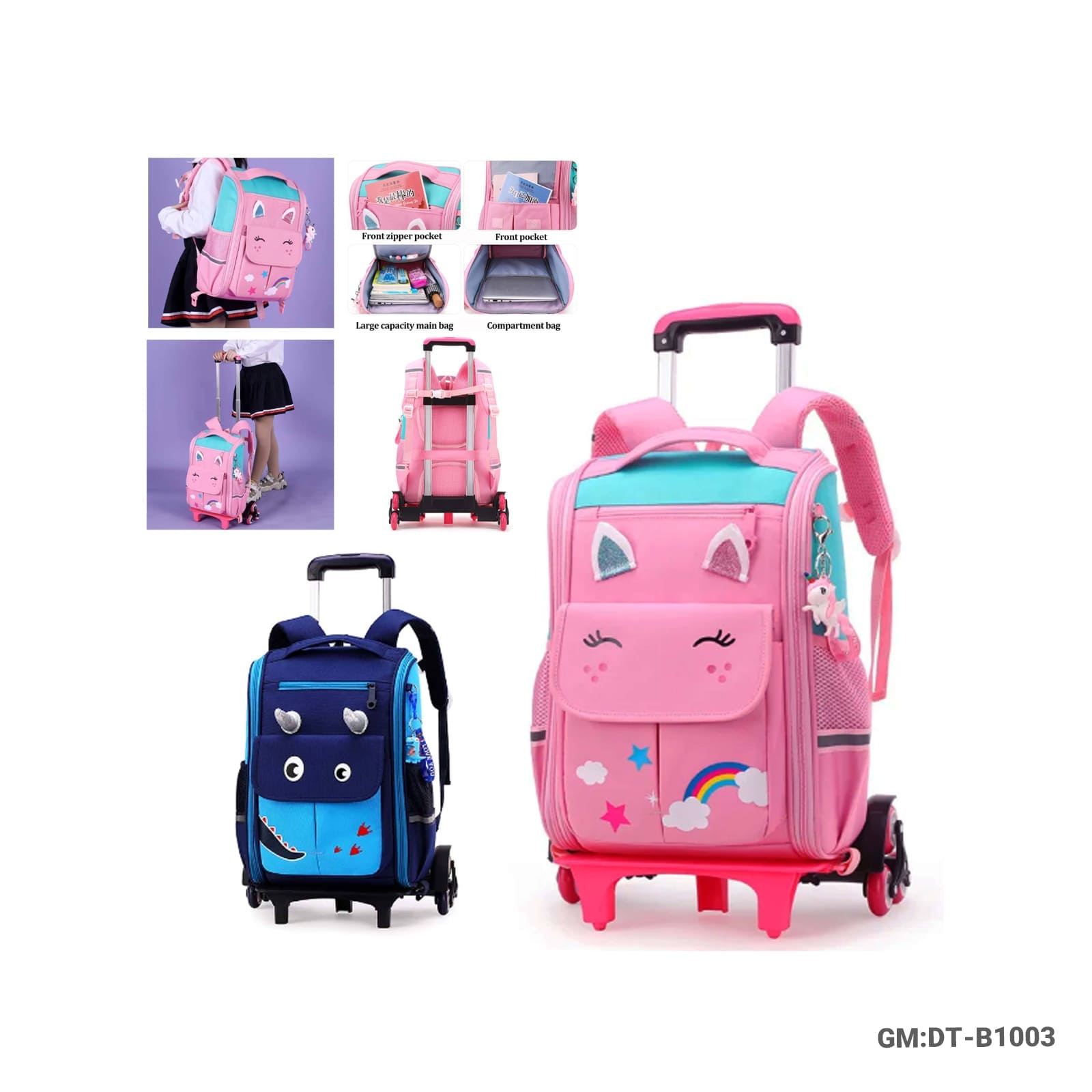 Children's Cartoon Trolley School Backpack "DT-B1003"