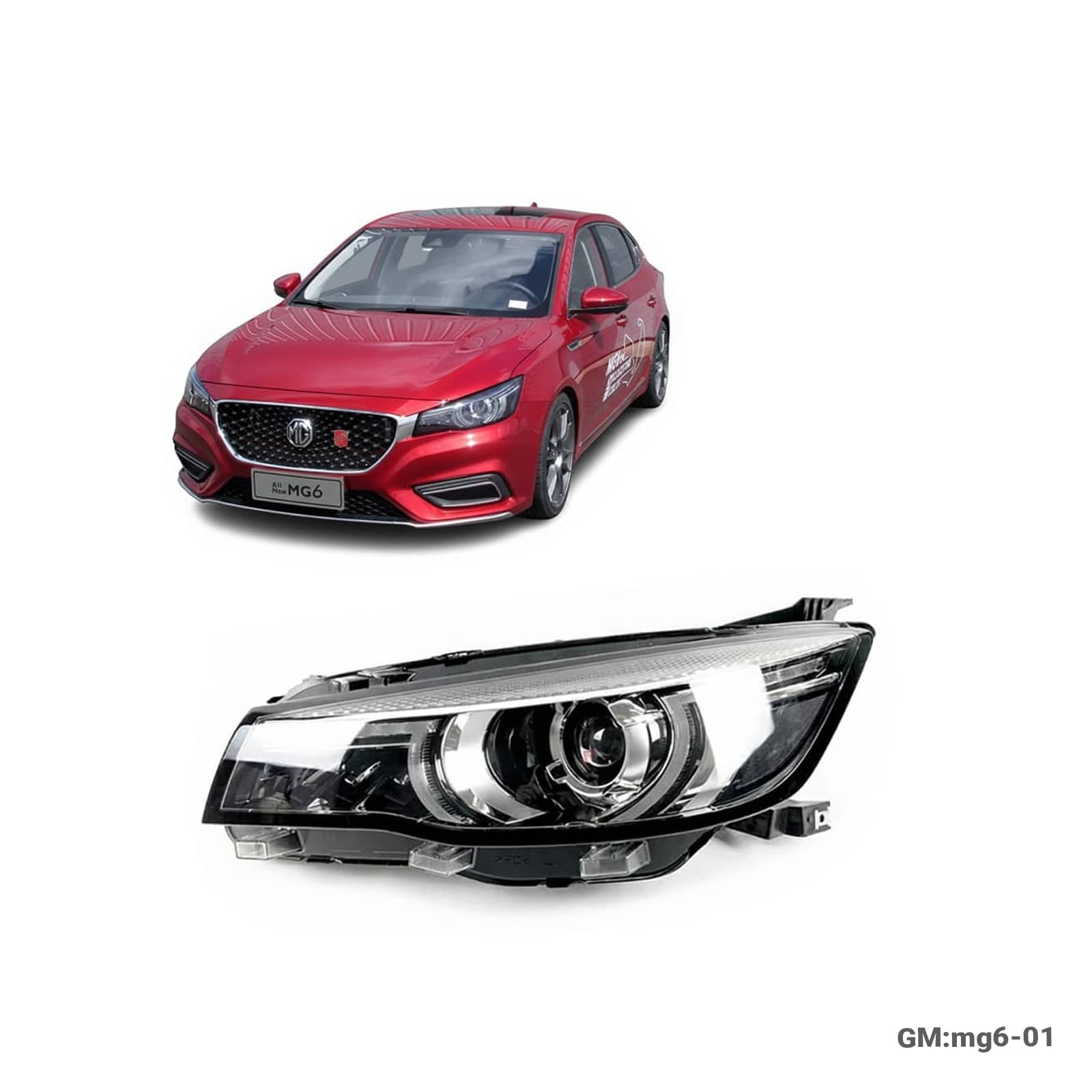 MG6 2018 Series Head Lamp (Halogen Type with Daylight) "mg6-01"