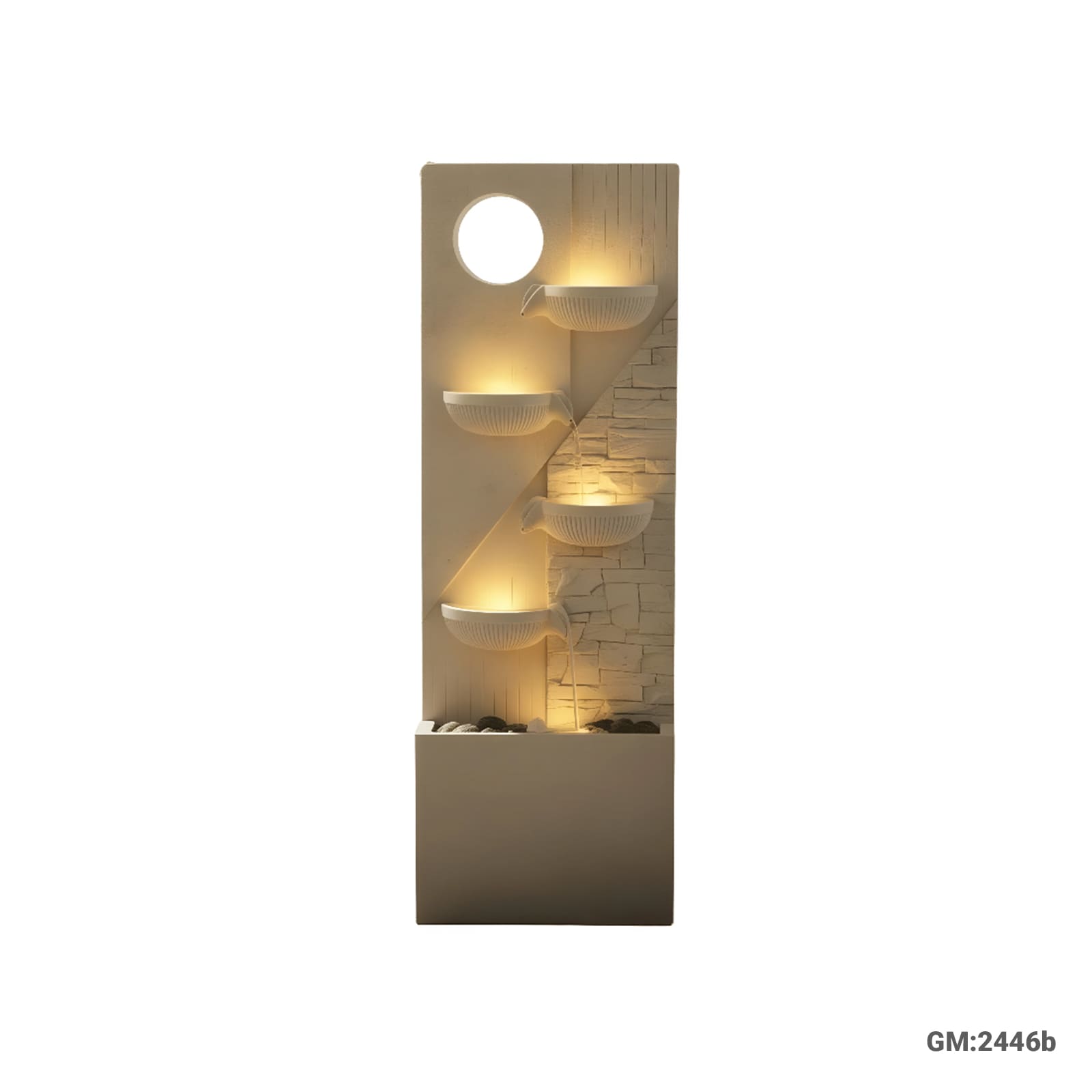 home decorative waterfall fountain with led light "2446b"
