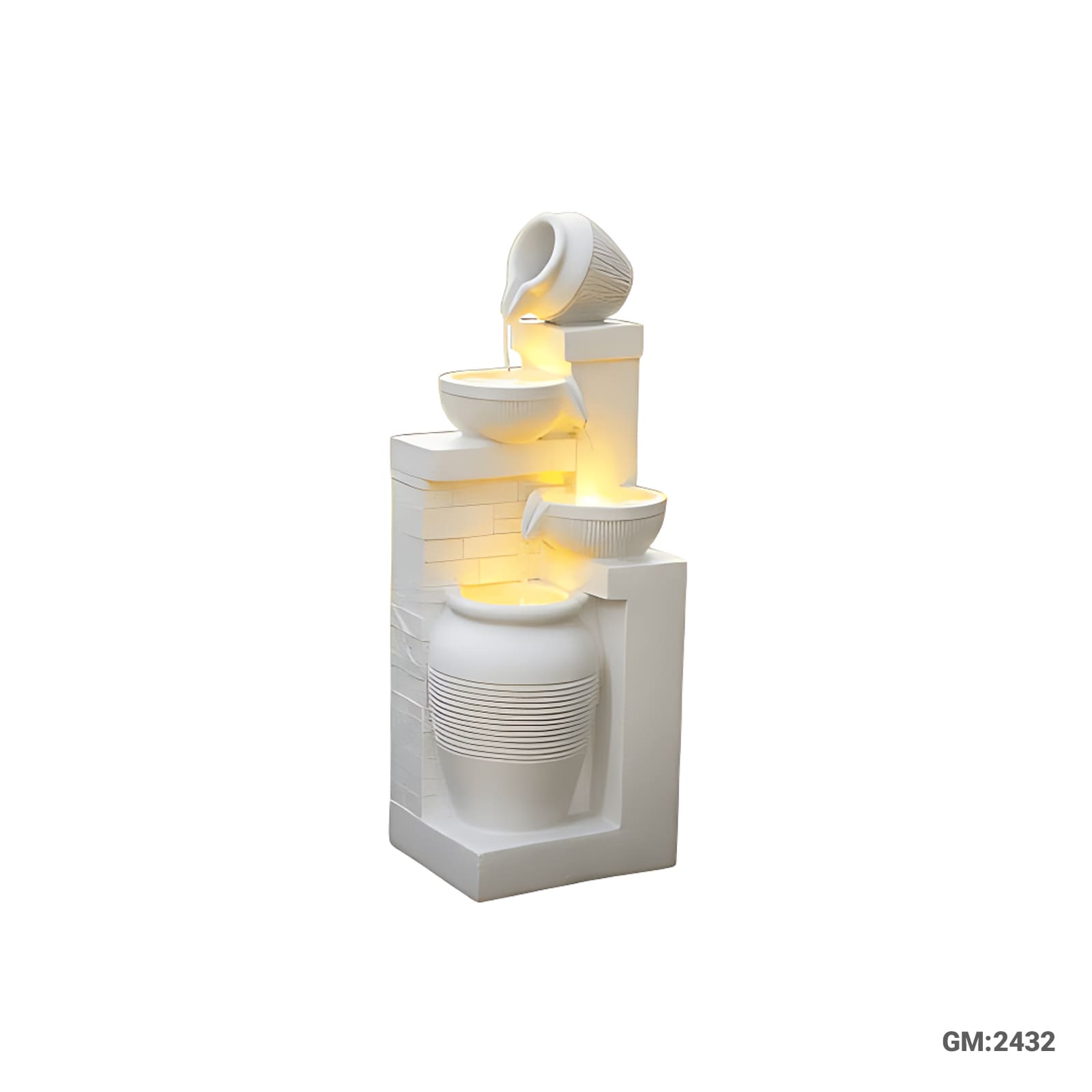 wall design waterfall fountain with led lights for home garden "2432"