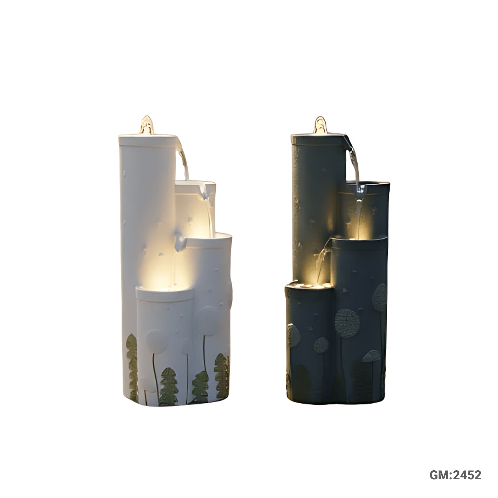 Home Decor Waterfall Fountain with LED Light for Home Garden"2452"