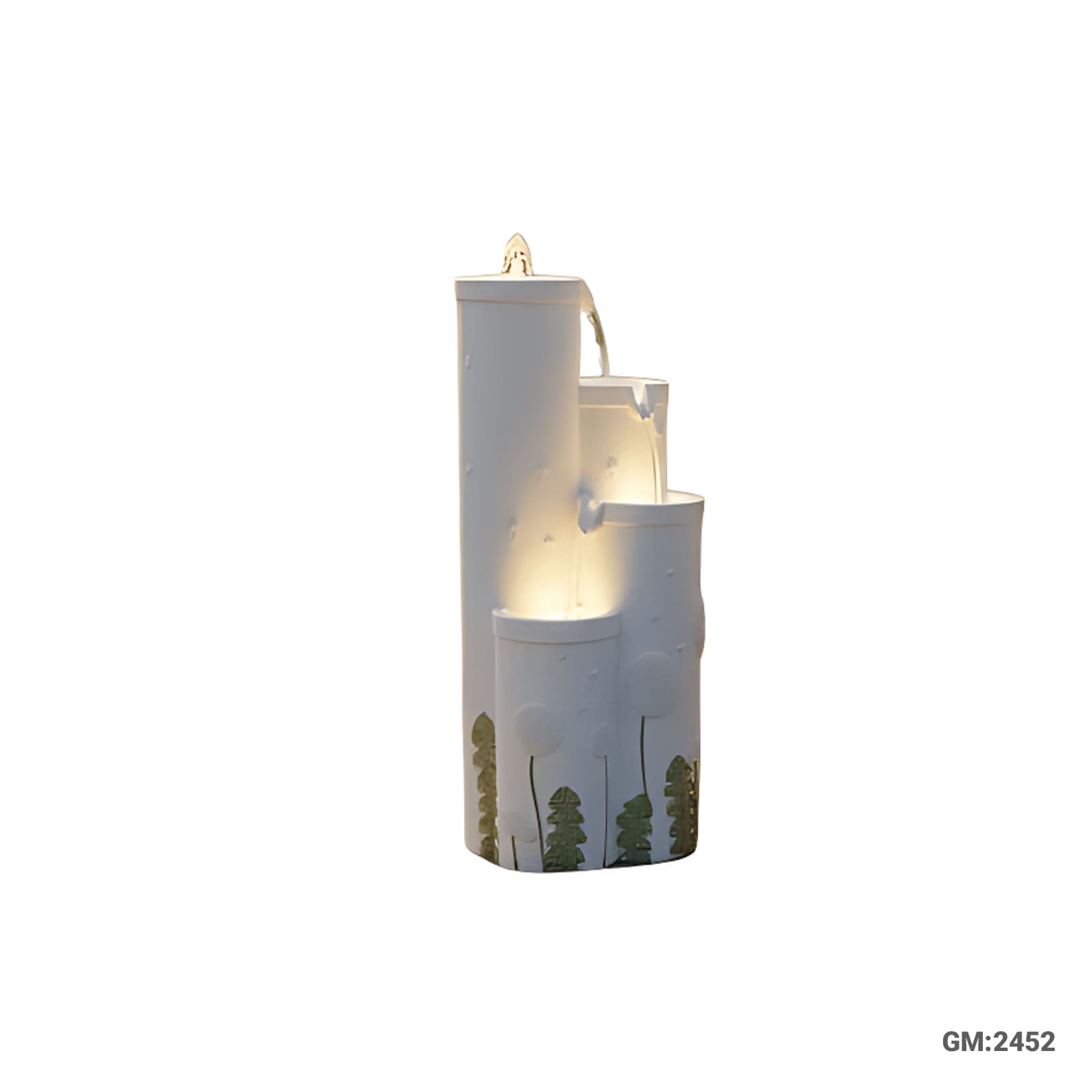 Home Decor Waterfall Fountain with LED Light for Home Garden"2452"